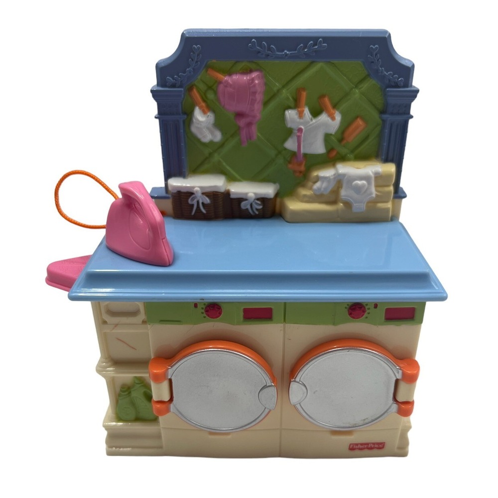 Fisher Price Doll House Furniture Loving Family 2010 Laundry Room Washer Dryer - Picture 3 of 6